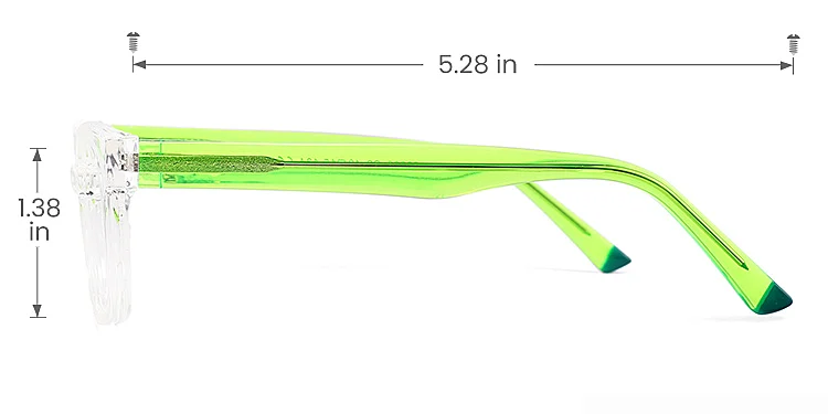 Kairo clear green   Plastic  Eyeglasses, size view