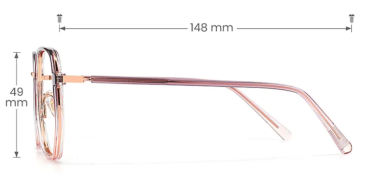 Liisi purple pink   Plastic  Eyeglasses, size view