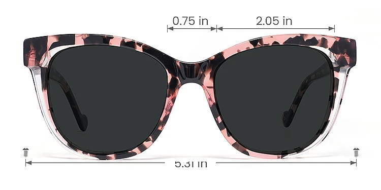 Kisa pink tortoise   Plastic  Sunglasses, size view