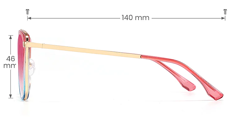 Simi red blue   Plastic  Sunglasses, size view