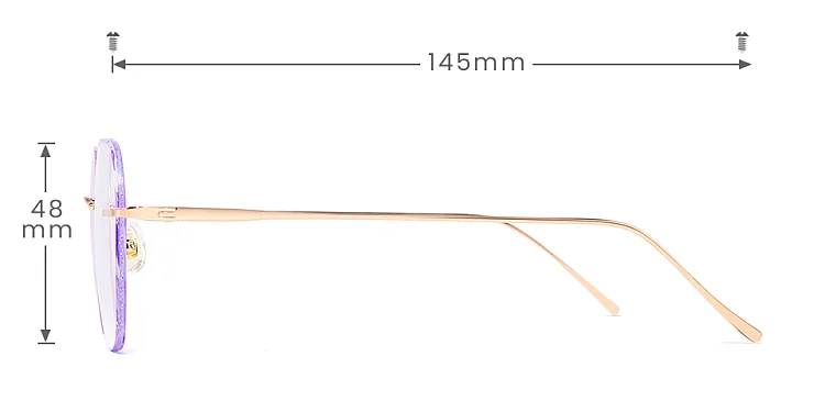 Julissa purple   Titanium  Eyeglasses, size view