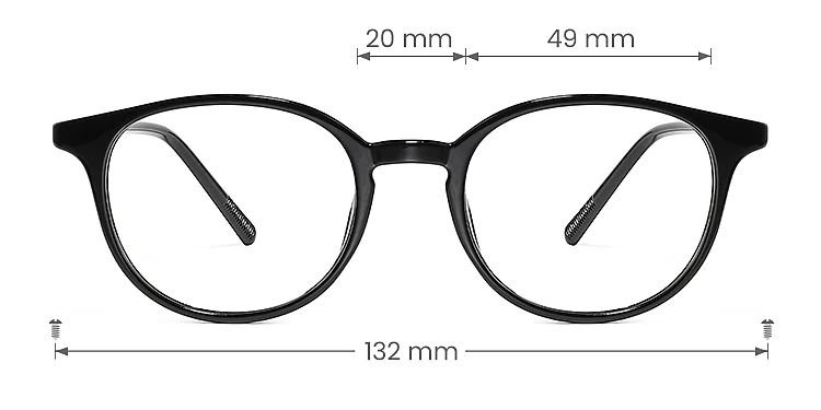 Addilynn black   Plastic  Eyeglasses, size view