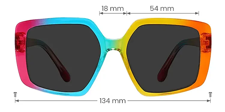 Laney rainbow   Plastic  Sunglasses, size view