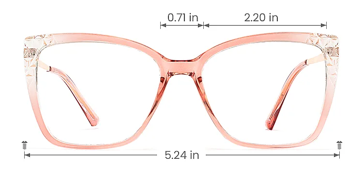 Monie pink   TR90  Eyeglasses, size view