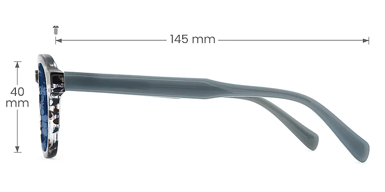 Brittany grey tortoise   Acetate  Sunglasses, size view