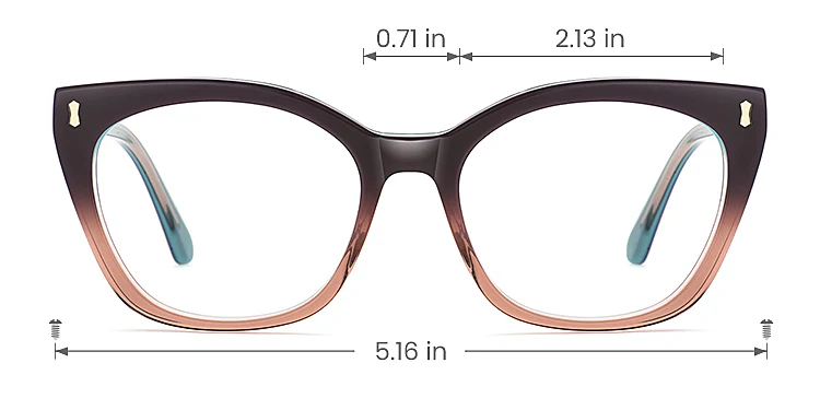 Honor purple brown   Acetate  Eyeglasses, size view