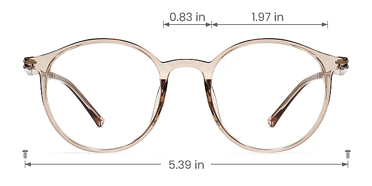 Teagan champagne   Plastic  Eyeglasses, size view
