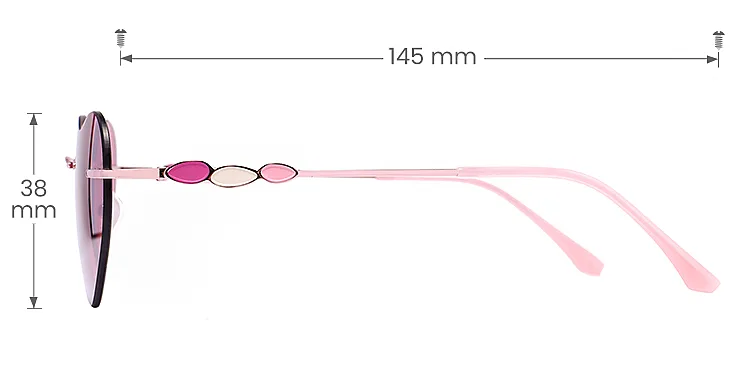 Loving rose gold   Metal  Sunglasses, size view