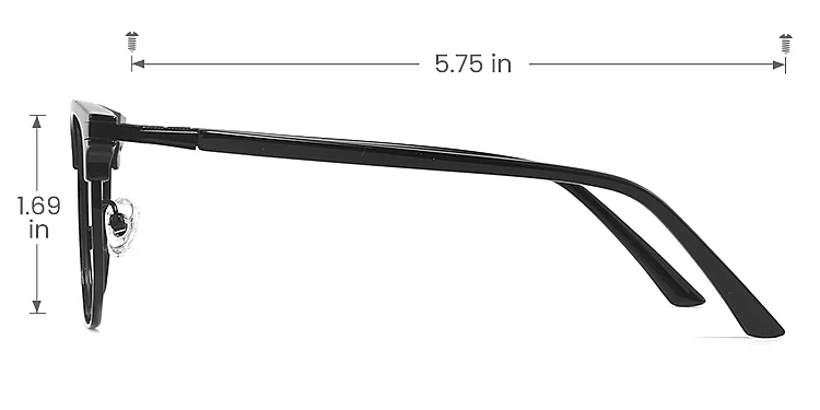 Lyric black   Plastic  Eyeglasses, size view