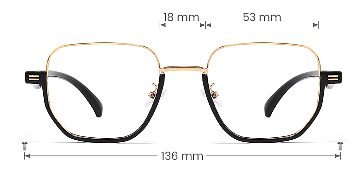 Kaitlyn black   Metal  Eyeglasses, size view