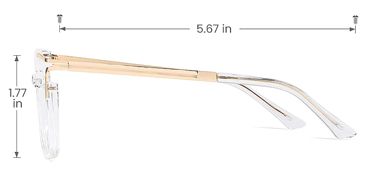 Emmy clear   Plastic  Eyeglasses, size view