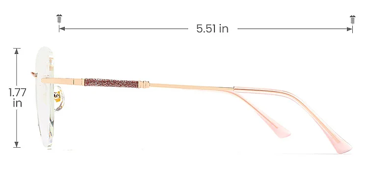 Amara rose gold   Metal  Eyeglasses, size view