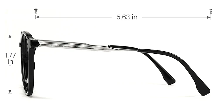 Choum black   Plastic  Eyeglasses, size view