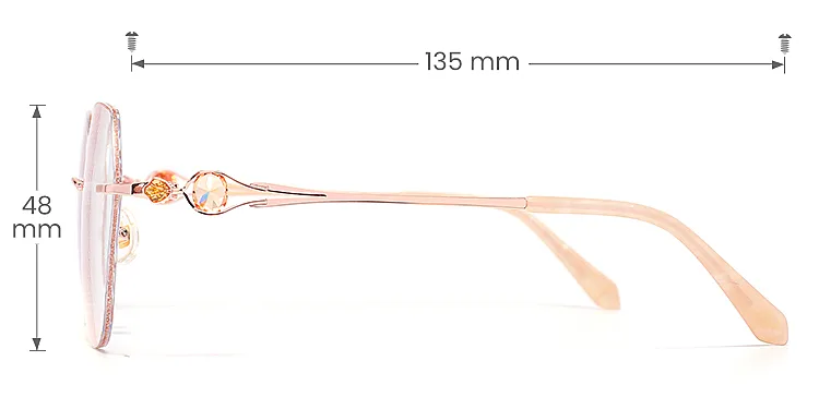 Feeny rose gold   Metal  Eyeglasses, size view