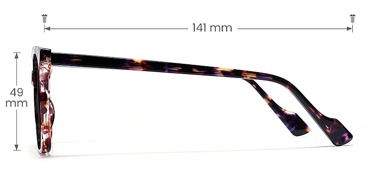 Edie brown floral   Plastic  Sunglasses, size view