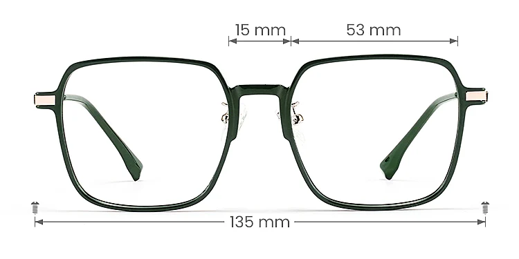Sandy dark green   Plastic  Eyeglasses, size view