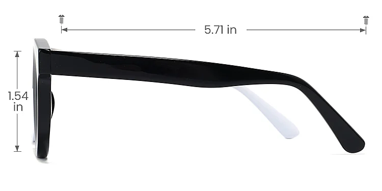 Onya black white   Acetate  Eyeglasses, size view