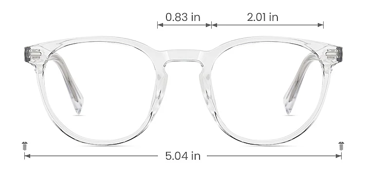 Alaya clear   Plastic  Eyeglasses, size view