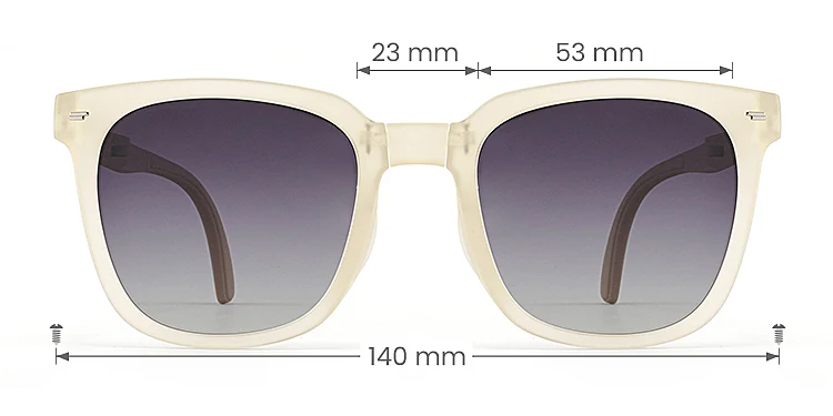 Fold white   Plastic  Sunglasses, size view