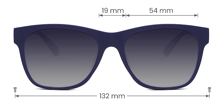 Chad blue   TR90  Sunglasses, size view