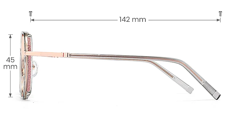 Lovely grey   Plastic  Eyeglasses, size view