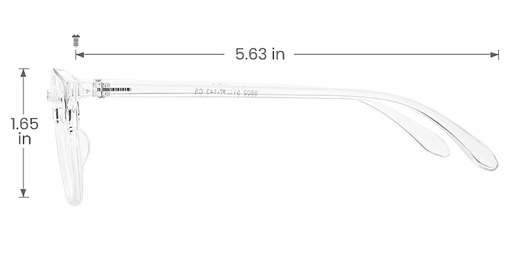 Betty clear   TR90  Eyeglasses, size view