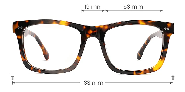 Yves warm tortoise   Acetate  Eyeglasses, size view