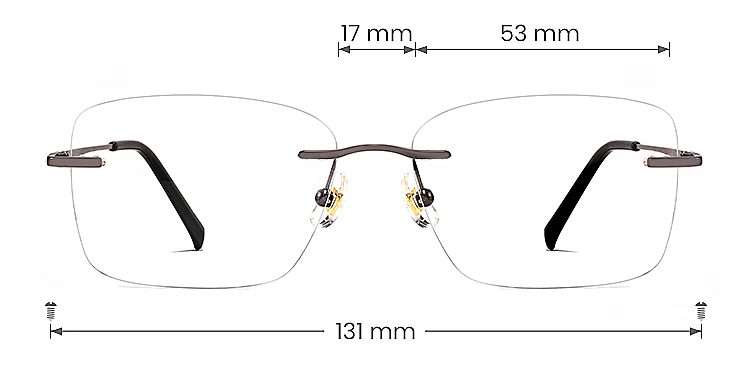 Karel grey   Metal  Eyeglasses, size view