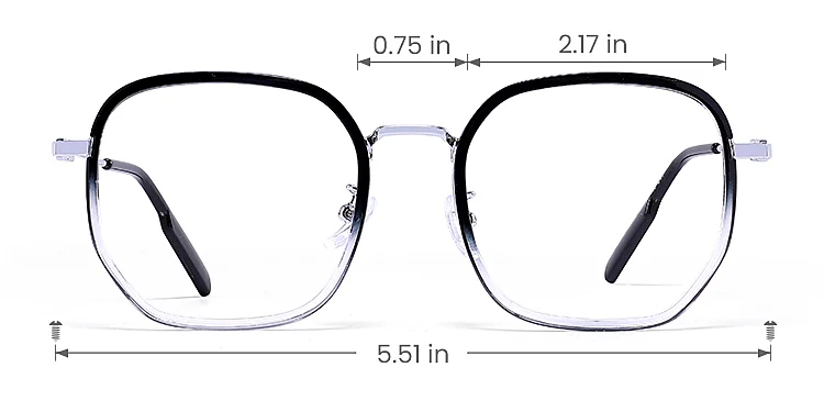 Sookie black clear   Plastic  Eyeglasses, size view
