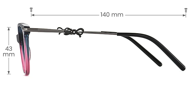 Mercy blue purple   Acetate  Eyeglasses, size view