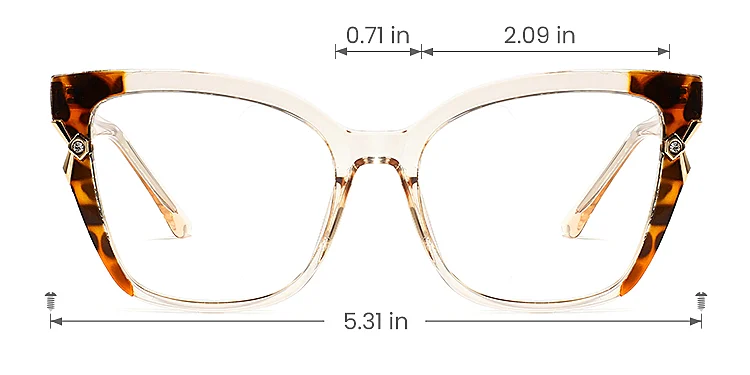 Jadyn champagne warm tortoise   TR90  Eyeglasses, size view