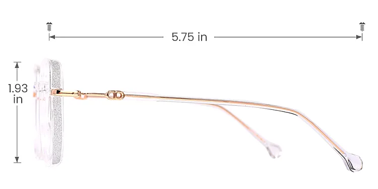 Gerda clear   Plastic  Eyeglasses, size view