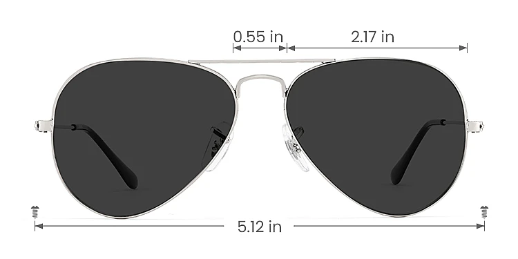 Air silver   Metal  Sunglasses, size view