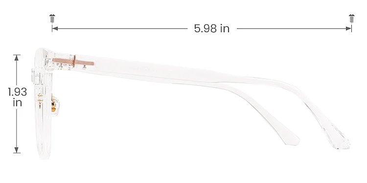 Samar clear   Plastic  Eyeglasses, size view