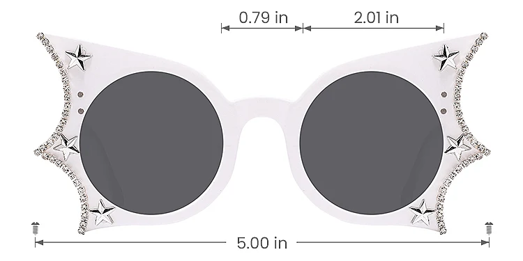 Jenna white   Plastic  Sunglasses, size view