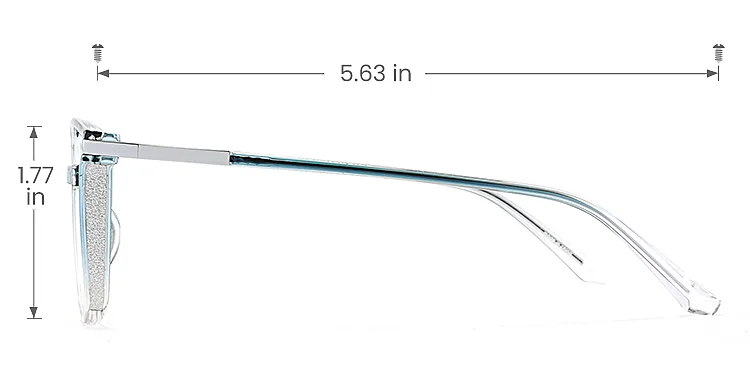 Aysun celadon clear   Plastic  Eyeglasses, size view