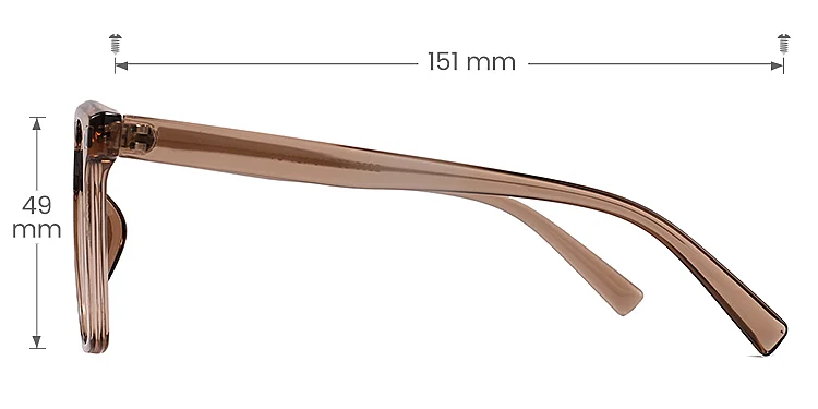 Anca brown   Plastic  Eyeglasses, size view