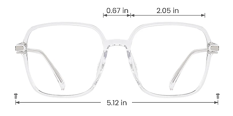 Cornelia clear silver   Plastic  Eyeglasses, size view