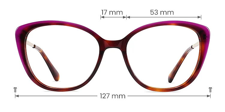 Keely warm tortoise   Acetate  Eyeglasses, size view