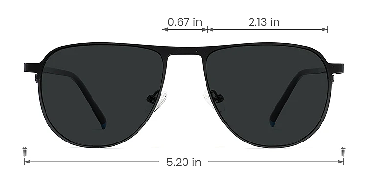 Hamid black   Metal  Sunglasses, size view