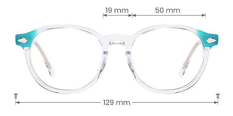 Carley clear   Acetate  Eyeglasses, size view