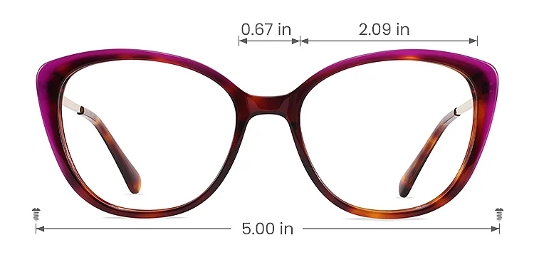 Keely warm tortoise   Acetate  Eyeglasses, size view