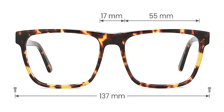 Jennifer warm tortoise   Plastic  Eyeglasses, size view