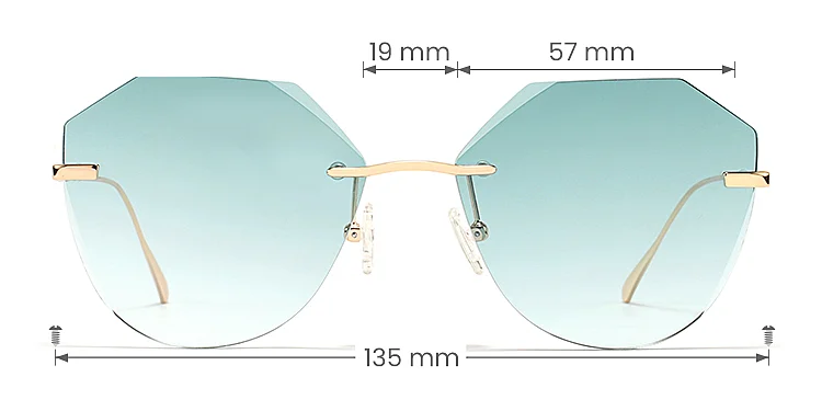 Raya gold   Metal  Sunglasses, size view