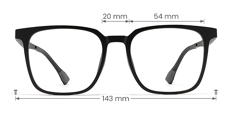 Madyn black   Plastic  Eyeglasses, size view