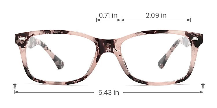 Nora petal tortoise   TR90  Eyeglasses, size view