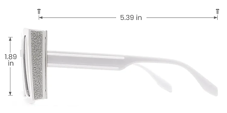 Jelly white   Plastic  Sunglasses, size view
