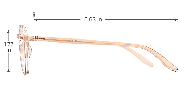 Erin champagne   Plastic  Eyeglasses, size view