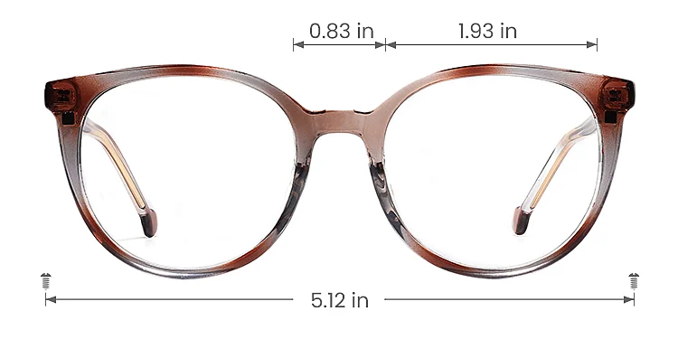 Edwina brown champagne   Plastic  Eyeglasses, size view