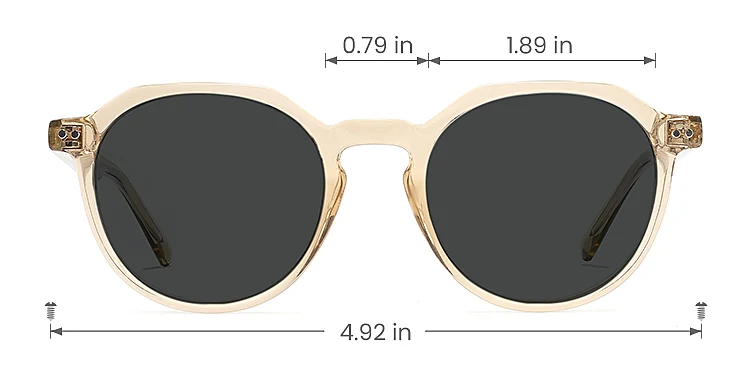 Chrissie champagne   Plastic  Sunglasses, size view